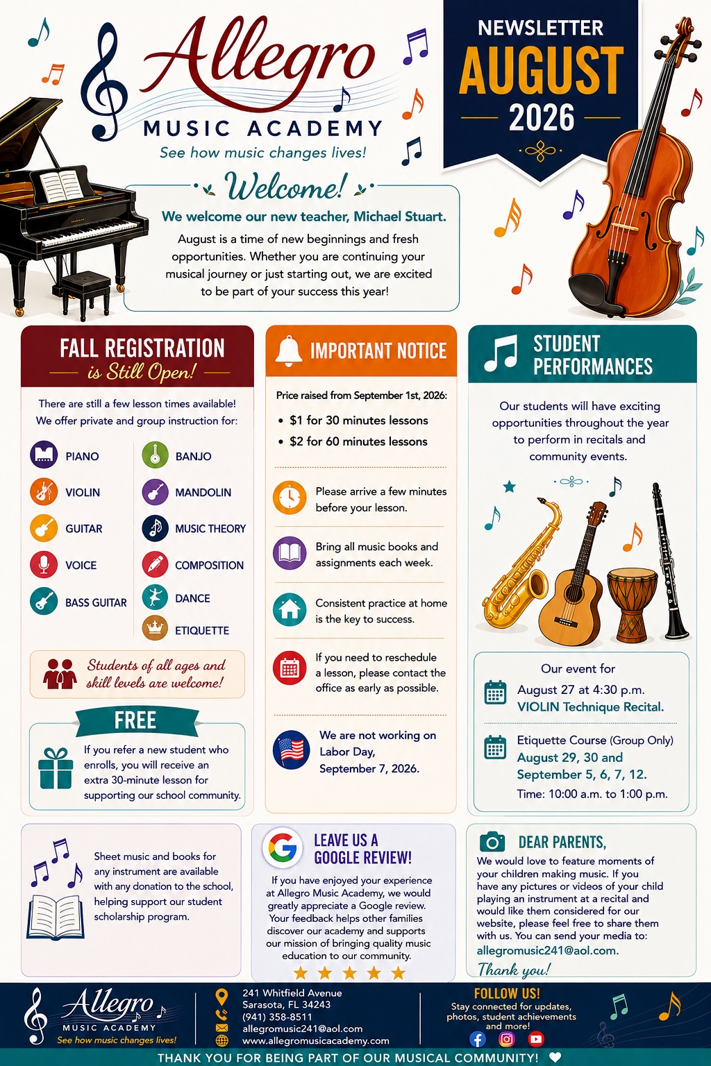 August Newsletter